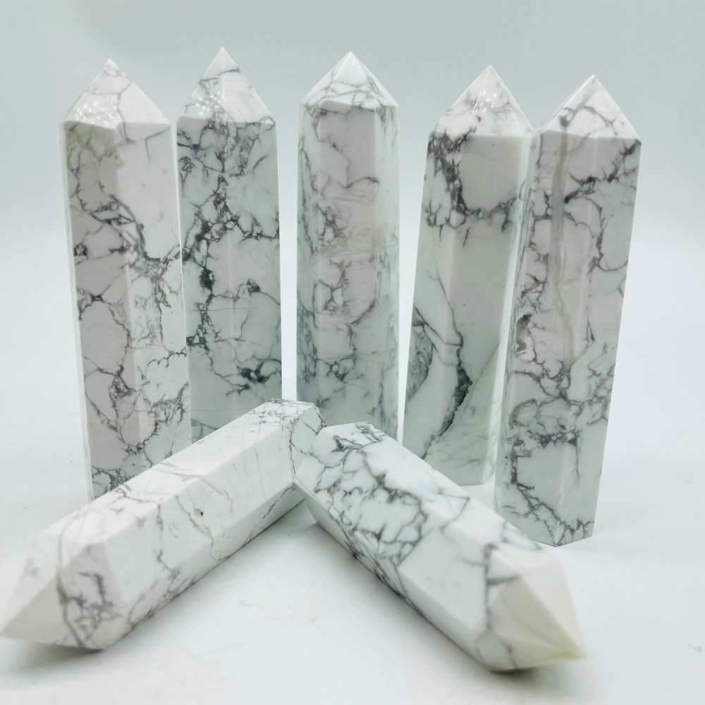 Howlite Point Tower Wholesale -Wholesale Crystals