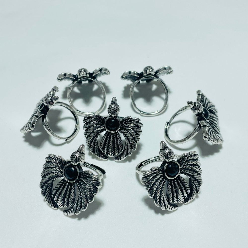 Hypersthene Stone Feather Ring Wholesale -Wholesale Crystals