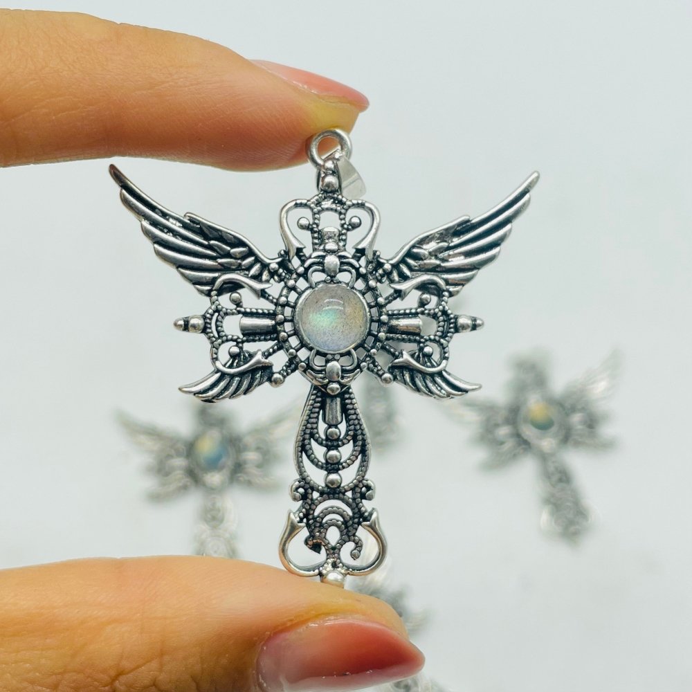 Labradorite Angel Wing Pendant Wholesale -Wholesale Crystals