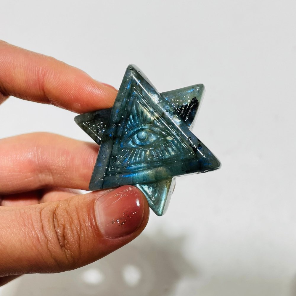 Labradorite Evil Eye Star Carving Wholesale -Wholesale Crystals
