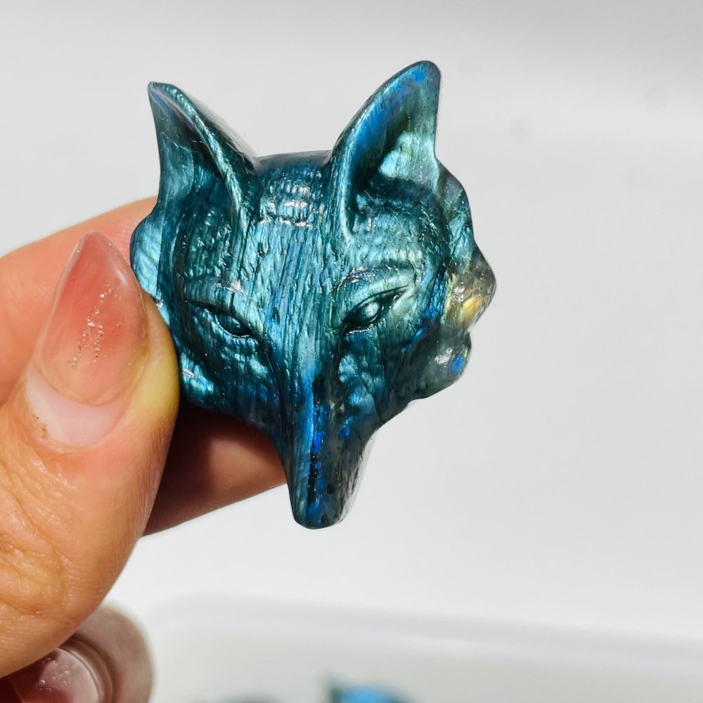 Labradorite Fox Head Carving Wholesale -Wholesale Crystals