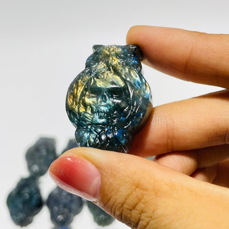 Labradorite Owl Skull Carving Wholesale -Wholesale Crystals