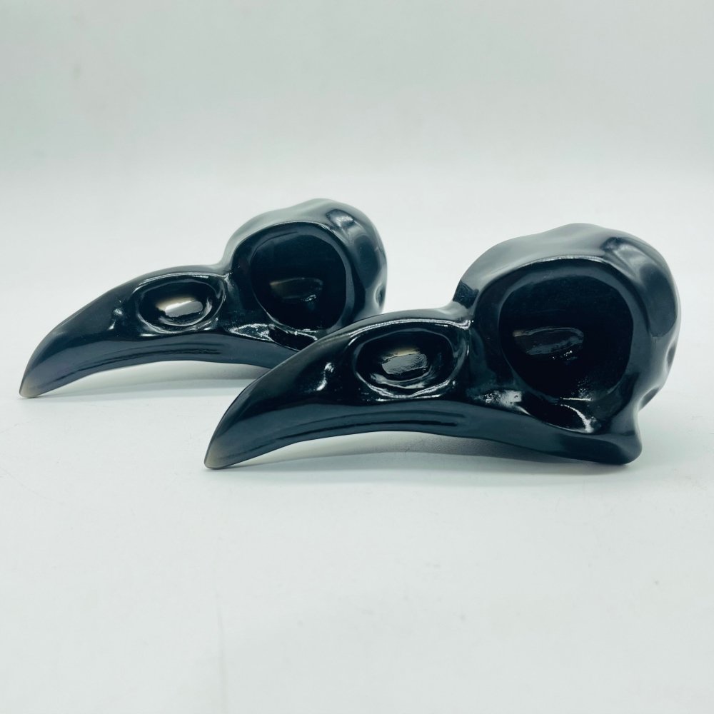 Large Obsidian Crow Skull Carving Wholesale -Wholesale Crystals
