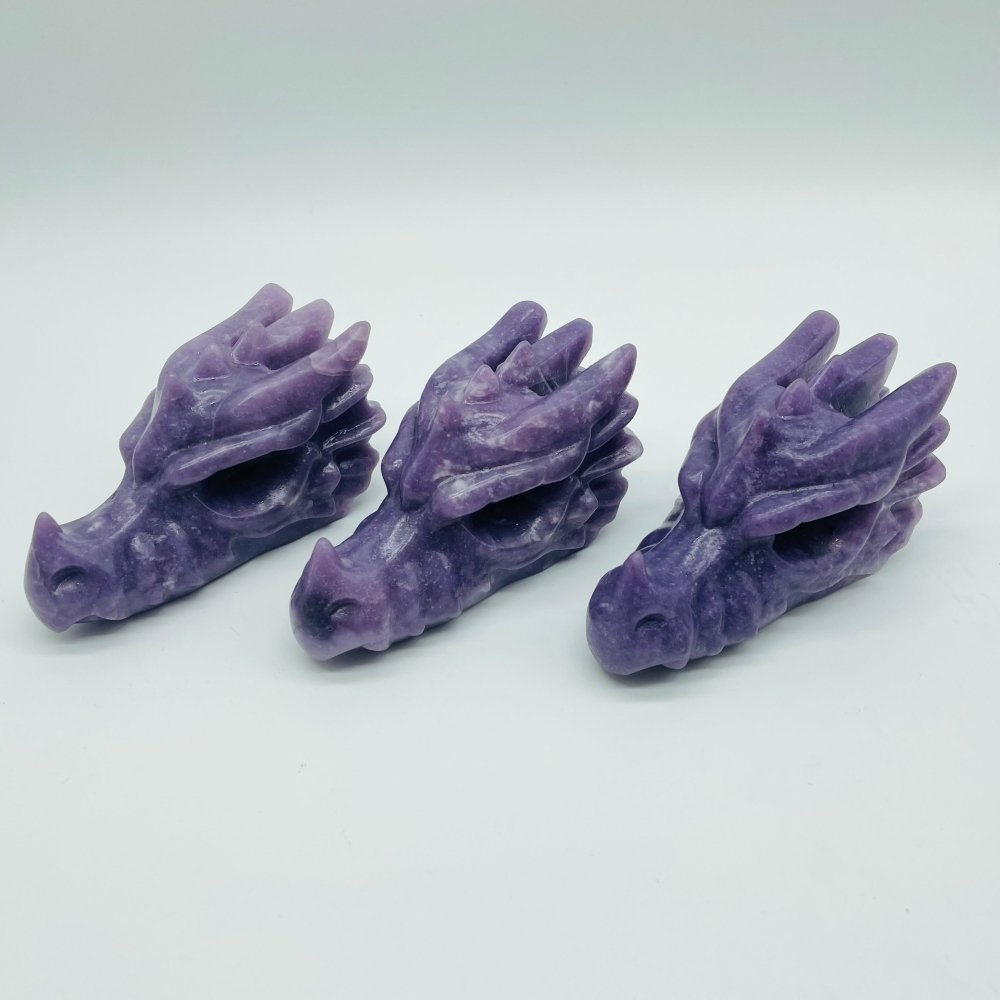 Lepidolite Dragon Head Carving Crystal Wholesale -Wholesale Crystals