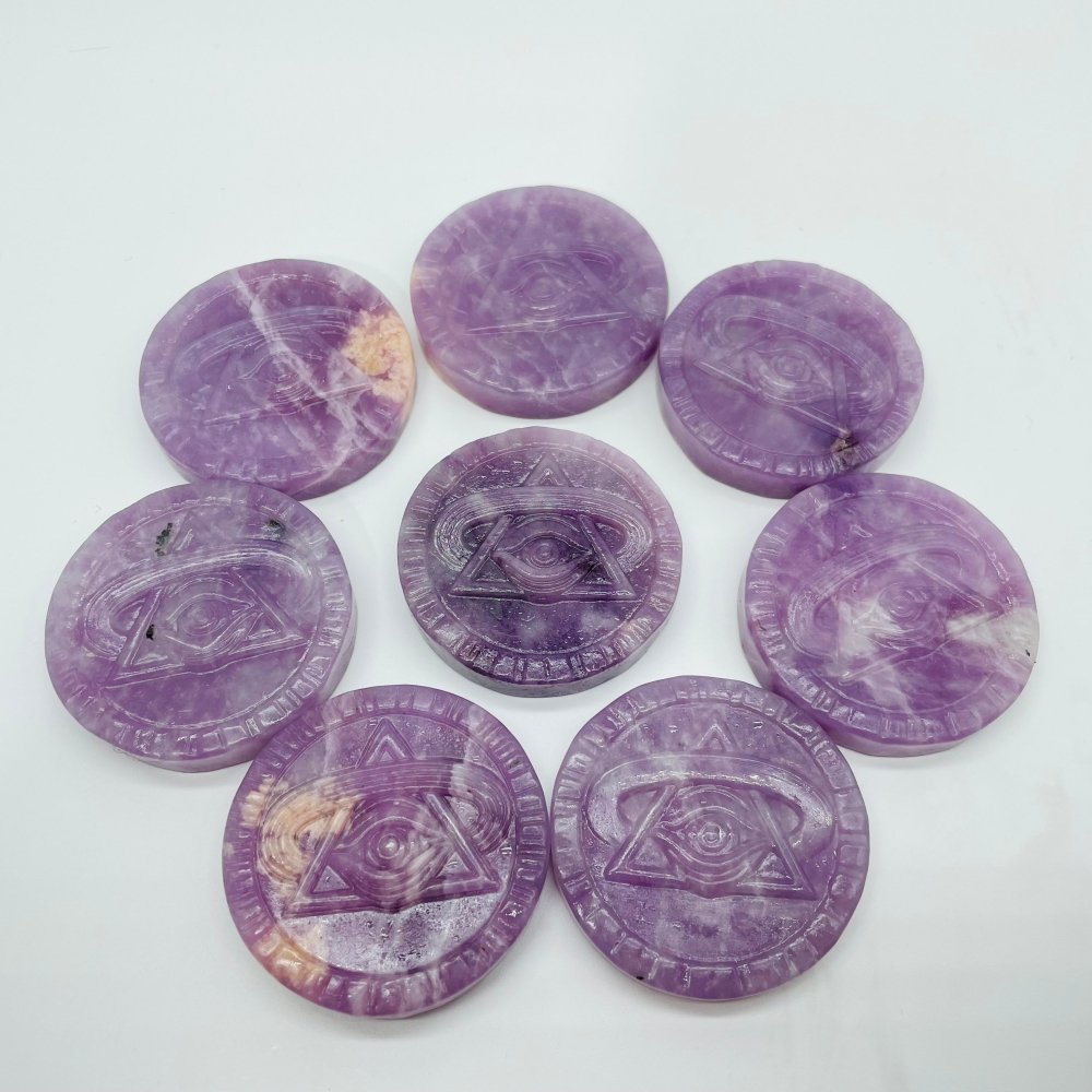 Lepidolite Evil Eye Carving Wholesale -Wholesale Crystals