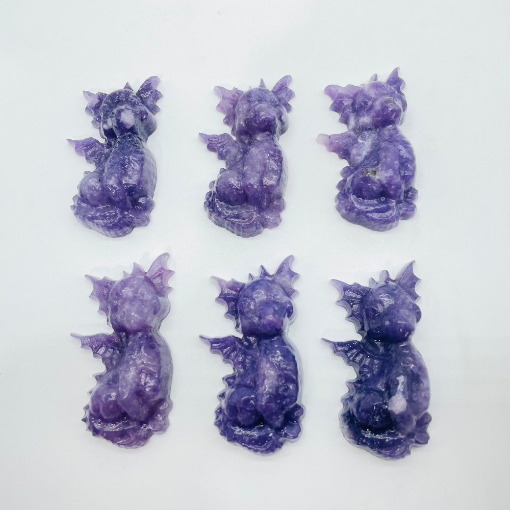 Lepidolite Garden Baby Dragon Carving Wholesale -Wholesale Crystals