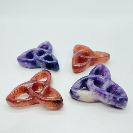 Lepidolite &Strawberry Triangle Circle Quartz Wholesale -Wholesale Crystals