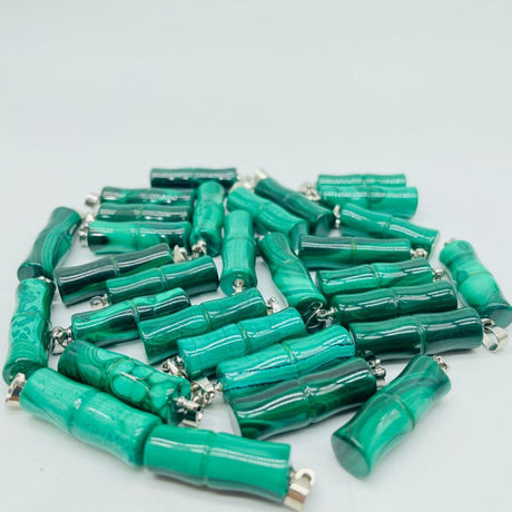 Malachite Bamboo Shape Pendant Wholesale -Wholesale Crystals