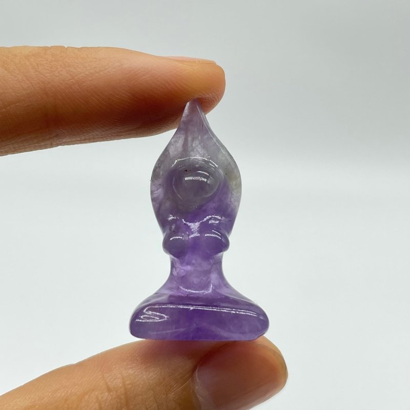 Mini Amethyst Yoga Goddess Female Carving Wholesale -Wholesale Crystals