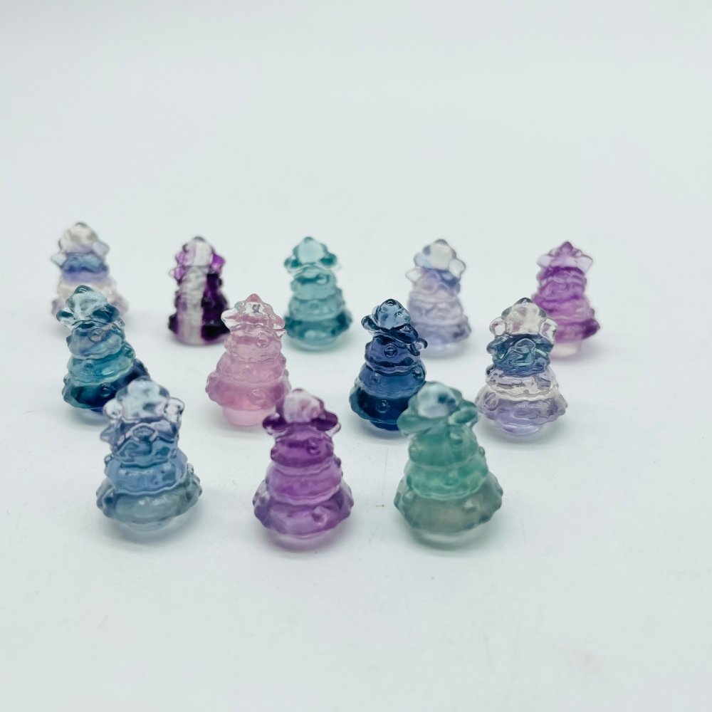 Mini Fluorite Christmas Tree Carving Crystals Wholesale -Wholesale Crystals