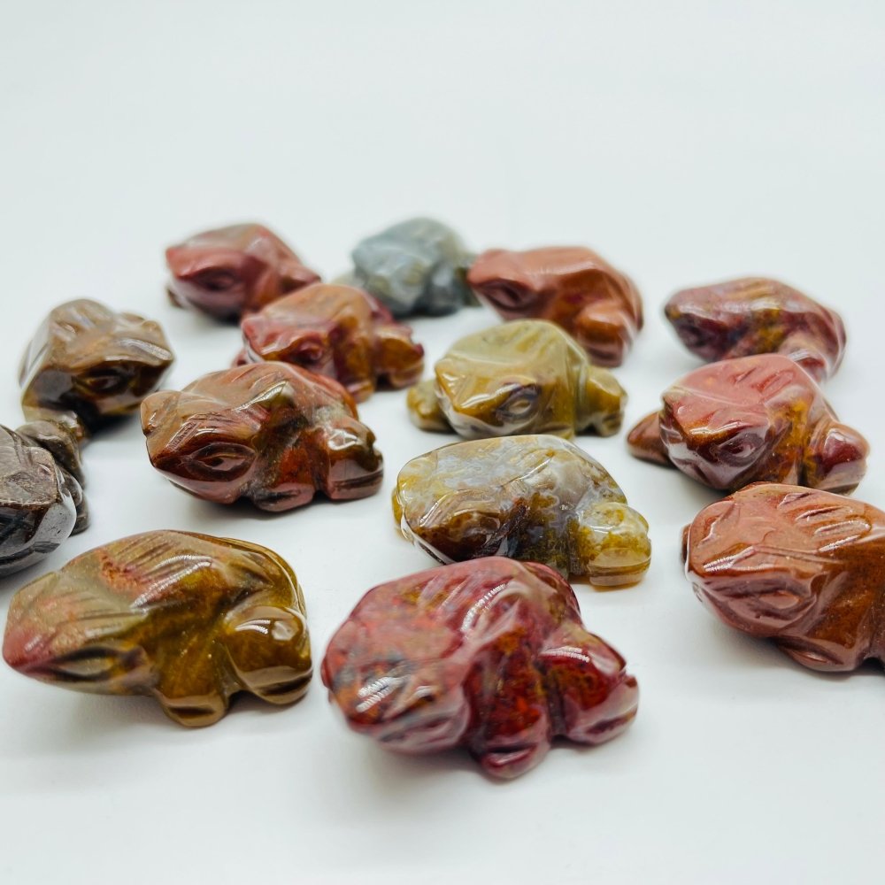 Mini Ocean Jasper Frog Carving Animals Wholesale -Wholesale Crystals
