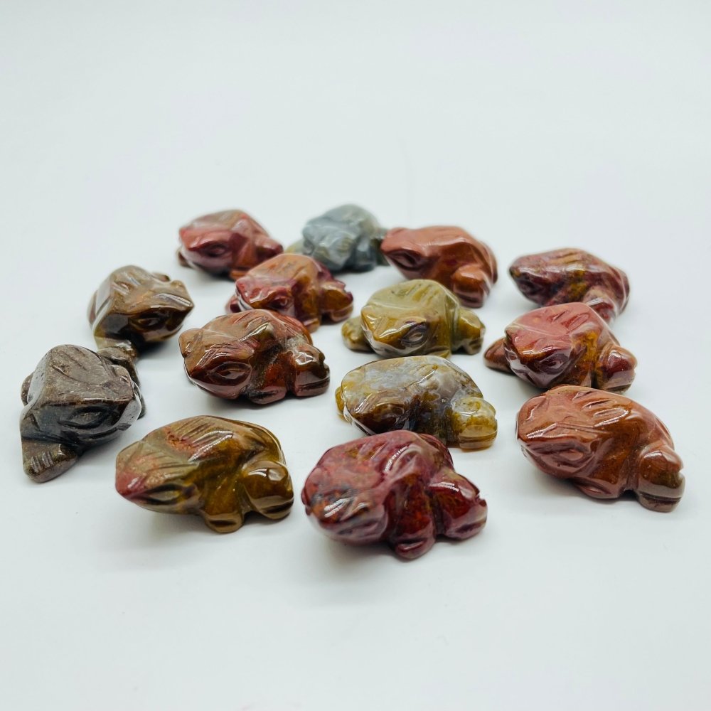 Mini Ocean Jasper Frog Carving Animals Wholesale -Wholesale Crystals