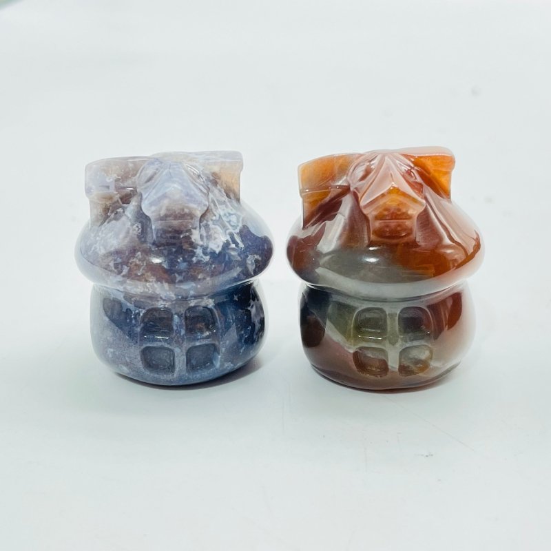 Mini Ocean Jasper Mushroom House Carving Wholesale -Wholesale Crystals