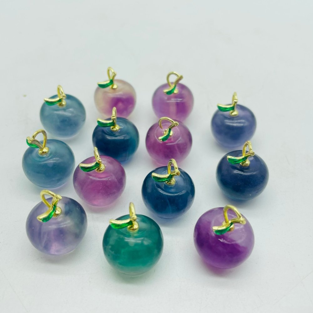 Mini Rainbow Fluorite Apple Carving Wholesale -Wholesale Crystals