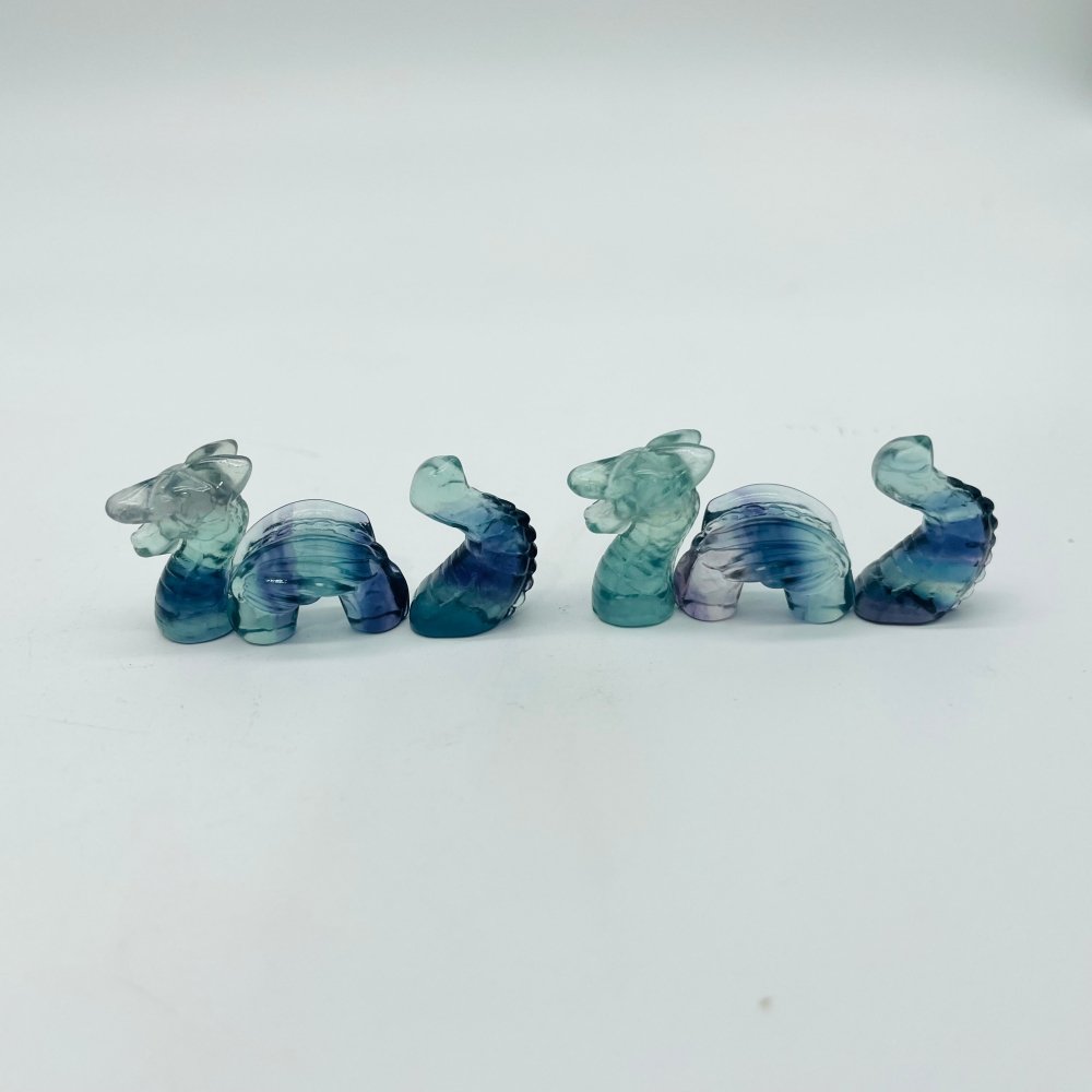 Mini Rainbow Fluorite Carving Combination Dragon Wholesale -Wholesale Crystals