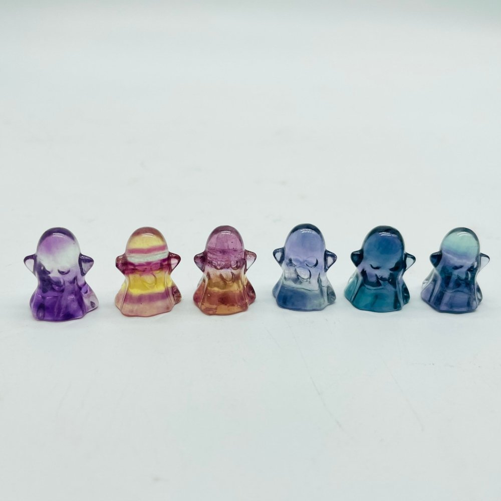Mini Rainbow Fluorite Carving Ghost Wholesale -Wholesale Crystals