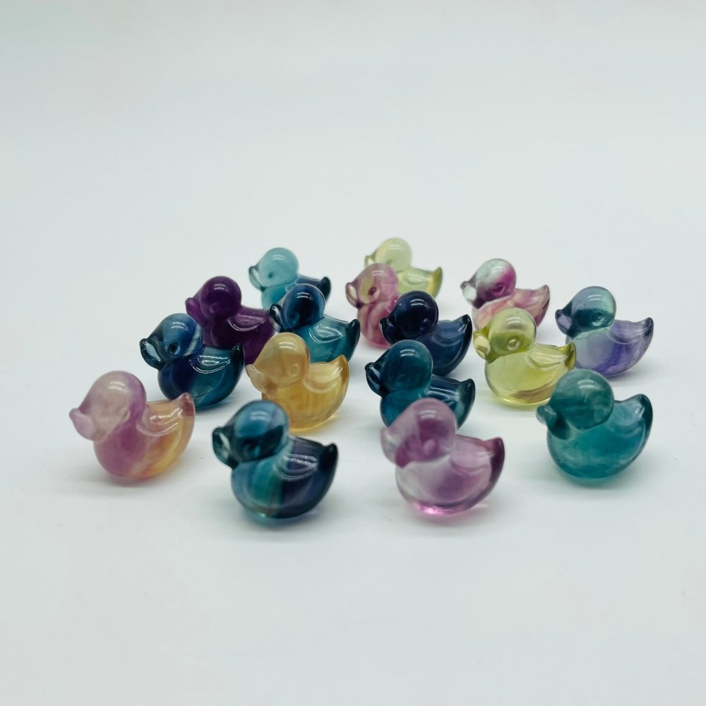 Mini Rainbow Fluorite Duck Carving Wholesale -Wholesale Crystals