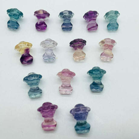 Mini Rainbow Fluorite Goddess Mushroom Carving Wholesale -Wholesale Crystals
