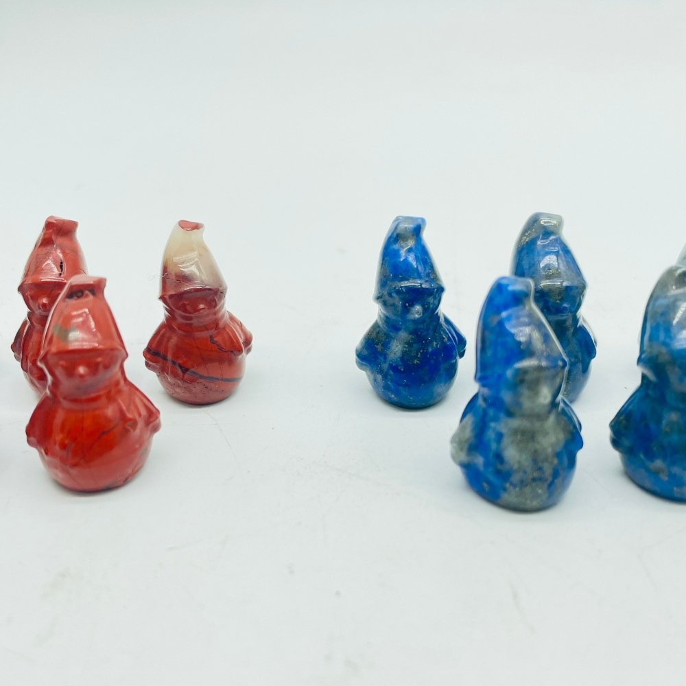 Mini Snowman Carving Wholesale Red Jasper Lapis Lazuli -Wholesale Crystals