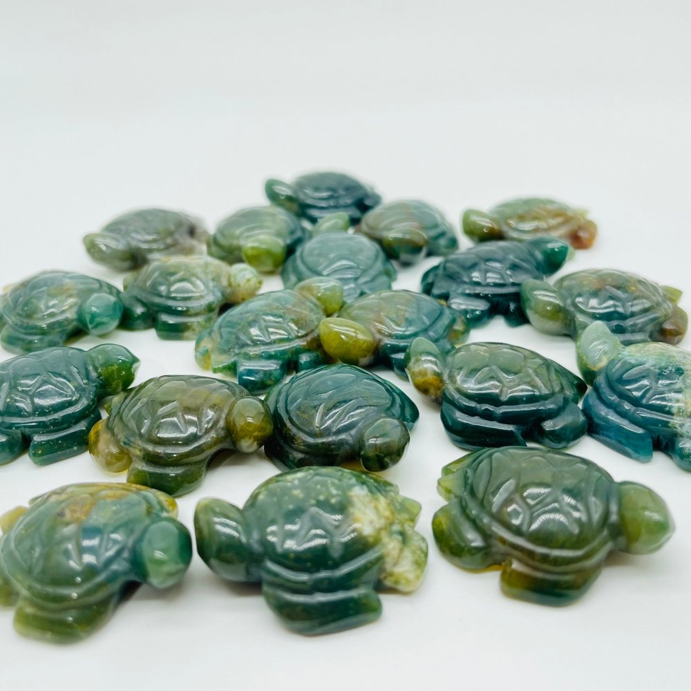 Moss Agate Sea Turtle Carving Wholesale -Wholesale Crystals