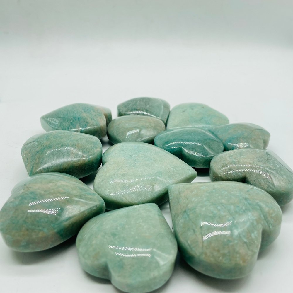 Natural Amazonite Heart Wholesale -Wholesale Crystals