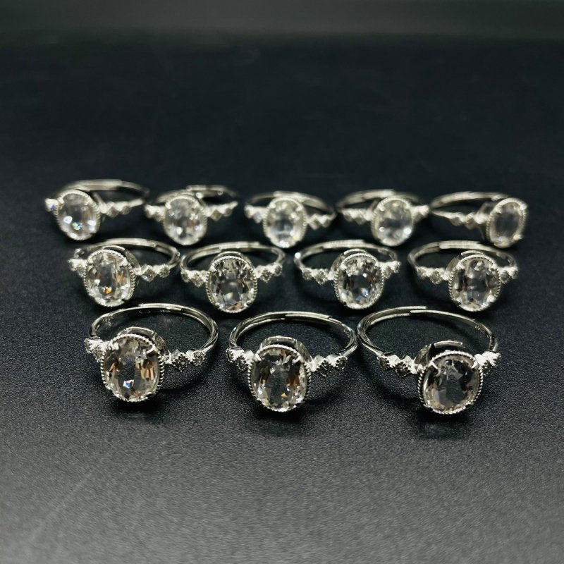 Natural Clear Quartz Cut Faceted Ring Wholesale -Wholesale Crystals