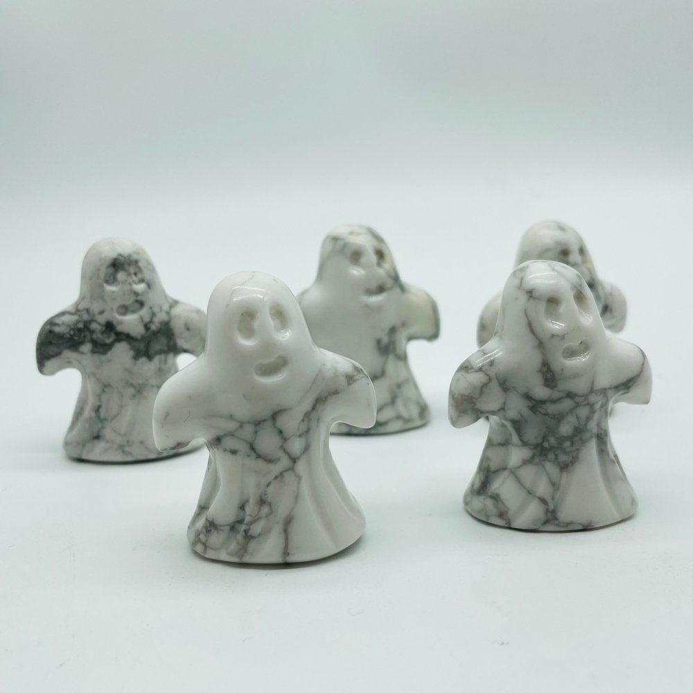Natural Howlite Ghost Halloween Carving Wholesale -Wholesale Crystals