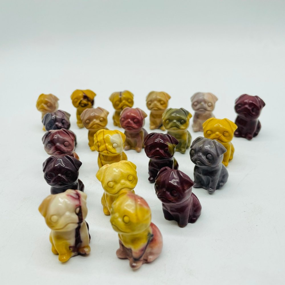 Natural Mookaite Pug Dog Carving Wholesale -Wholesale Crystals