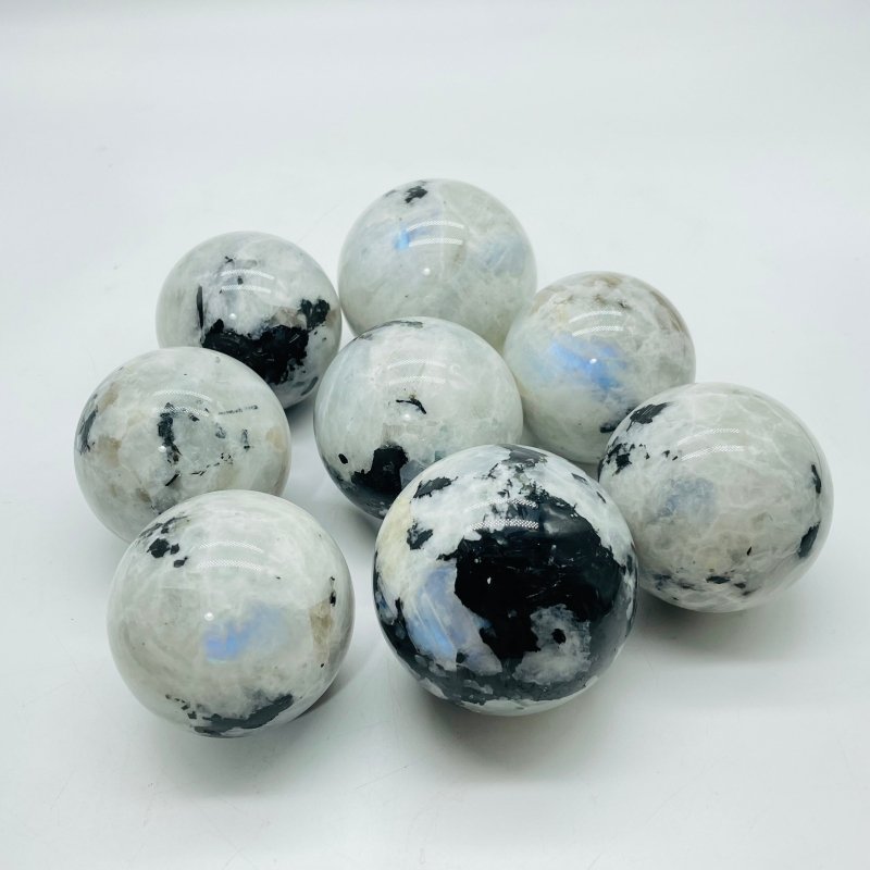 Natural Rainbow Moonstone Spheres Wholesale -Wholesale Crystals