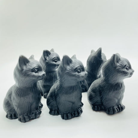 Obsidian Cute Carving Cat Wholesale -Wholesale Crystals