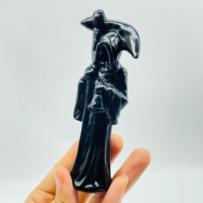 Obsidian Grim Reaper Sickle Carving Wholesale -Wholesale Crystals