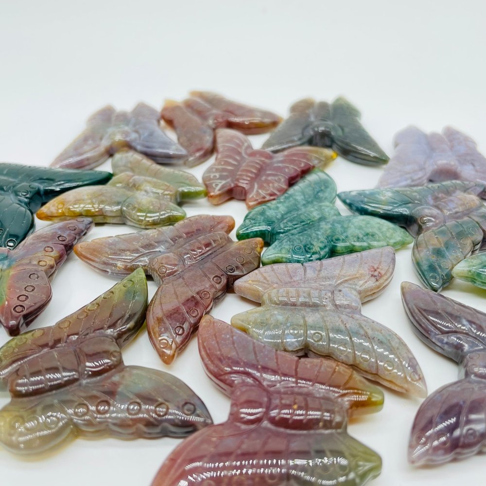 Ocean Jasper Butterfly Carving Animal Wholesale -Wholesale Crystals