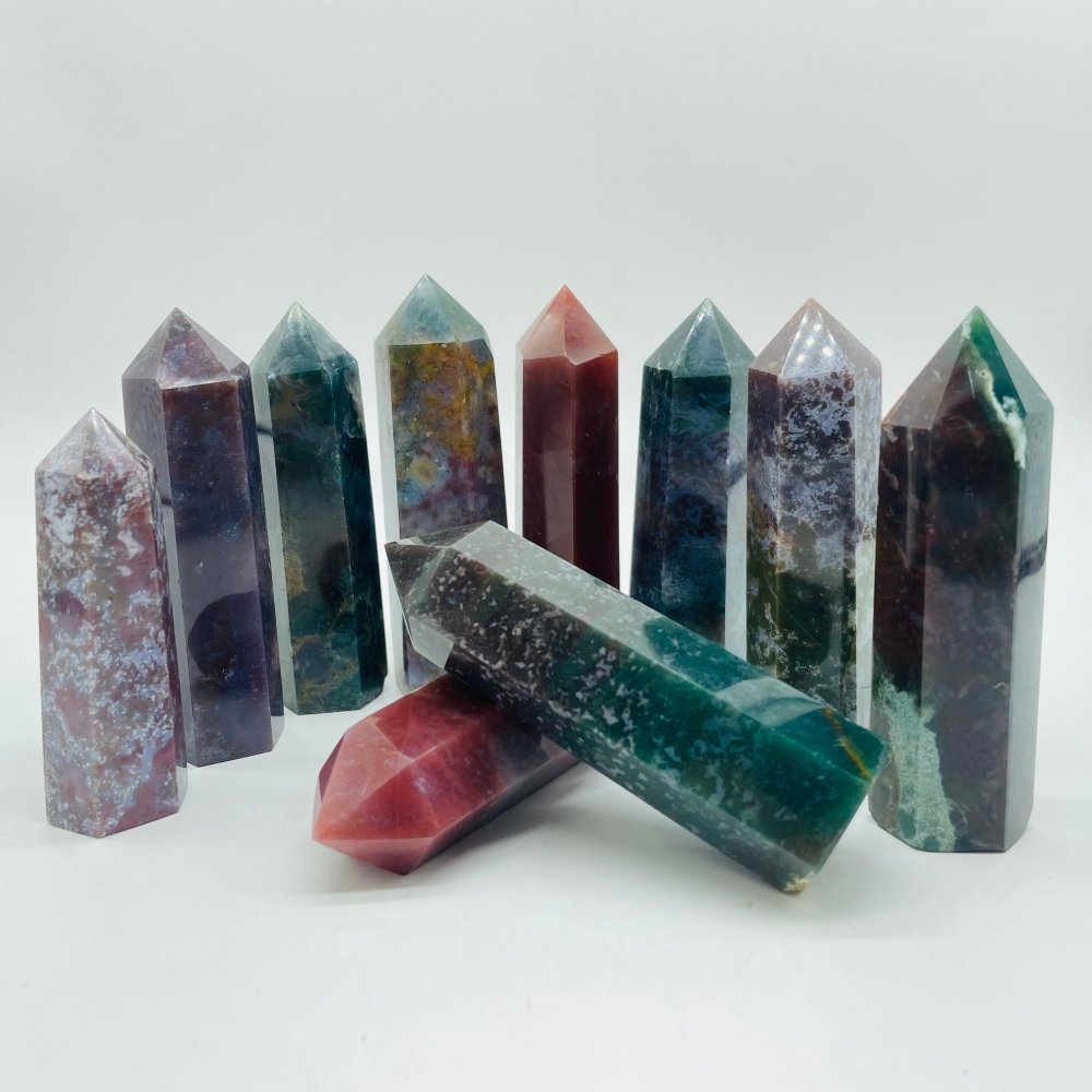 Ocean Jasper Crystal Point Wholesale -Wholesale Crystals