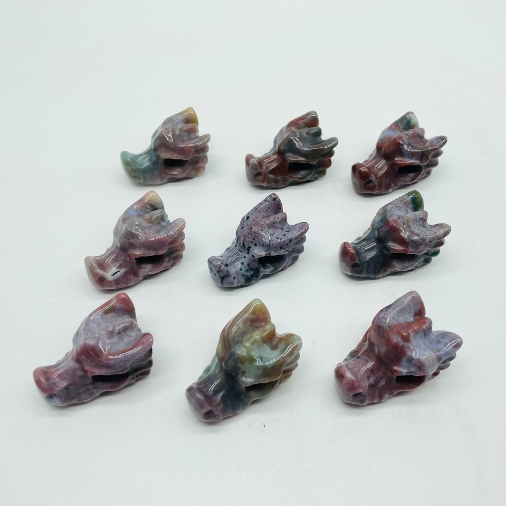 Ocean Jasper Dragon Head Carving Wholesale -Wholesale Crystals