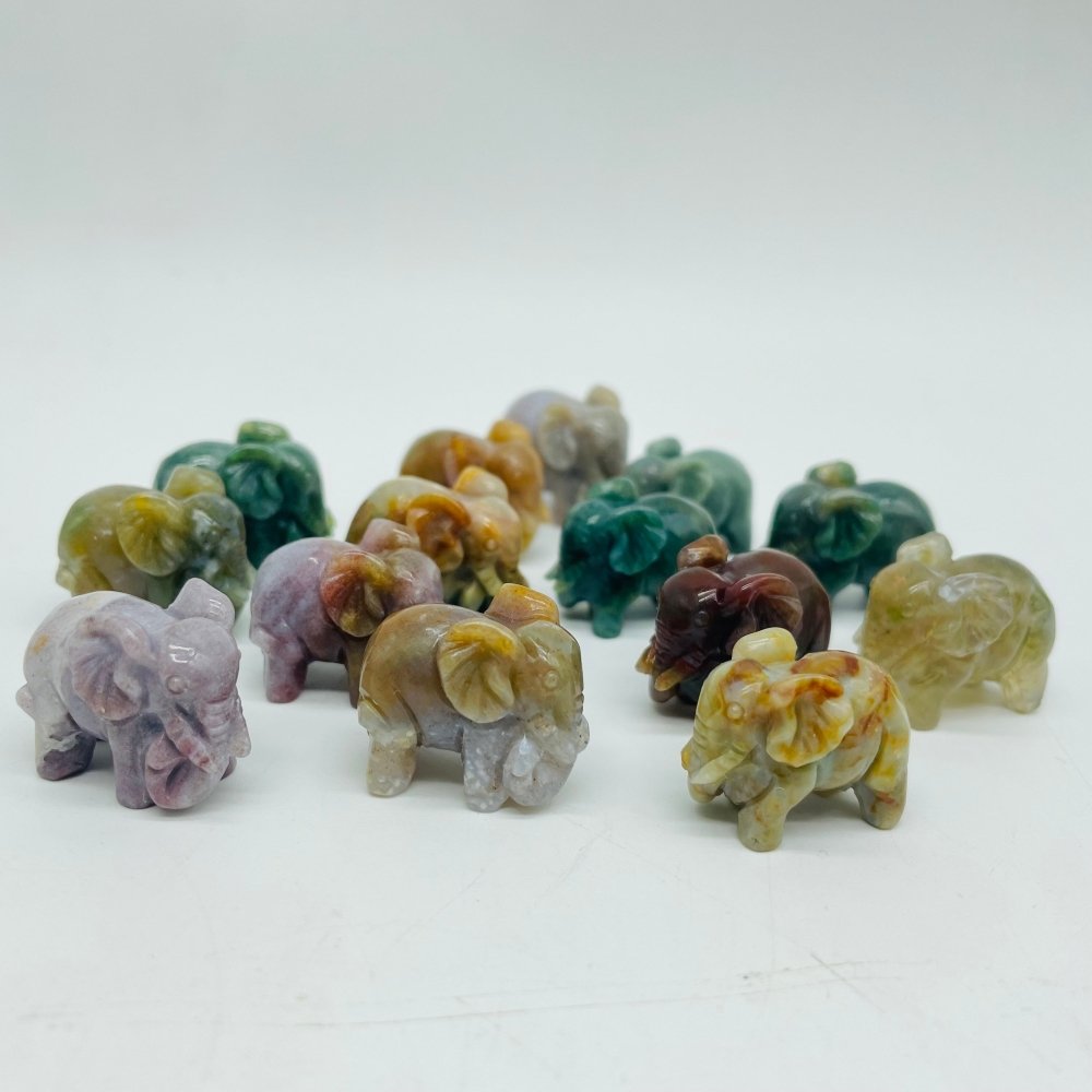 Ocean Jasper Elephant Carving Wholesale -Wholesale Crystals