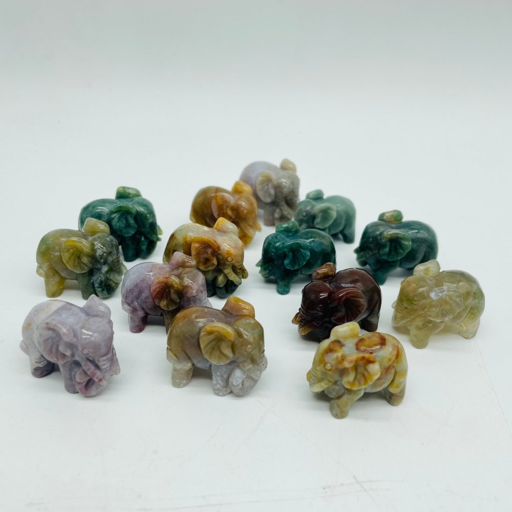 Ocean Jasper Elephant Carving Wholesale -Wholesale Crystals