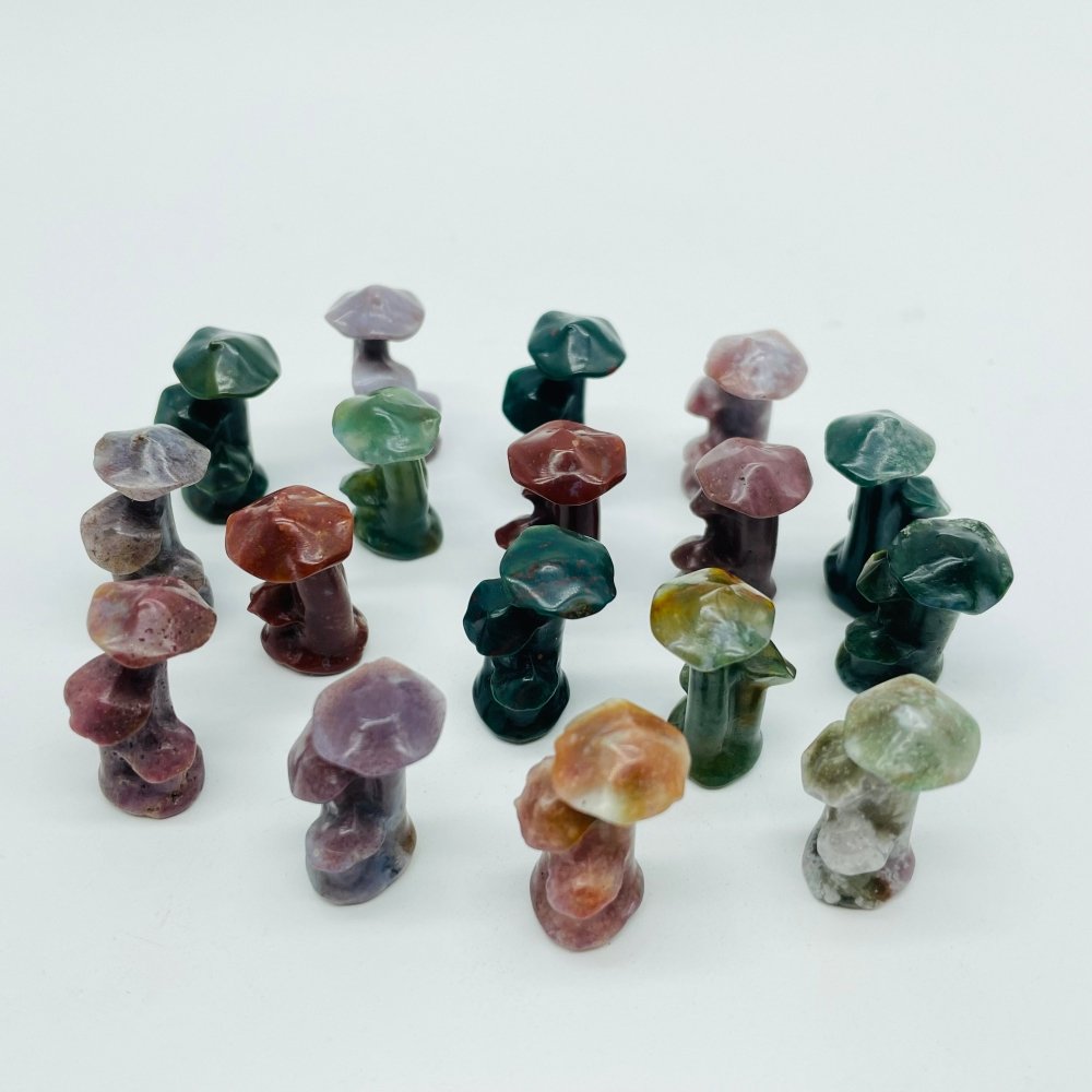 Ocean Jasper Mushroom Tree Carving Wholesale -Wholesale Crystals