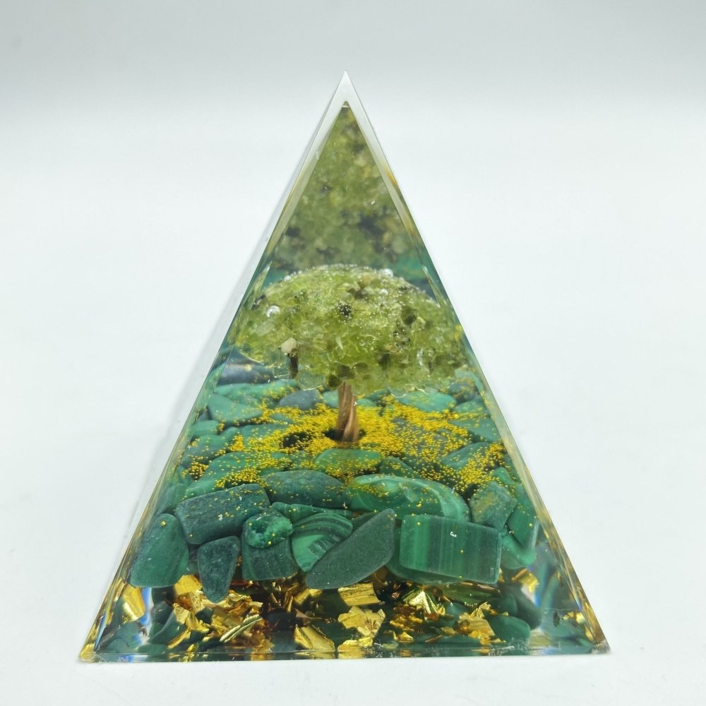 Peridot Malachite Orgone Pyramid Wholesale -Wholesale Crystals