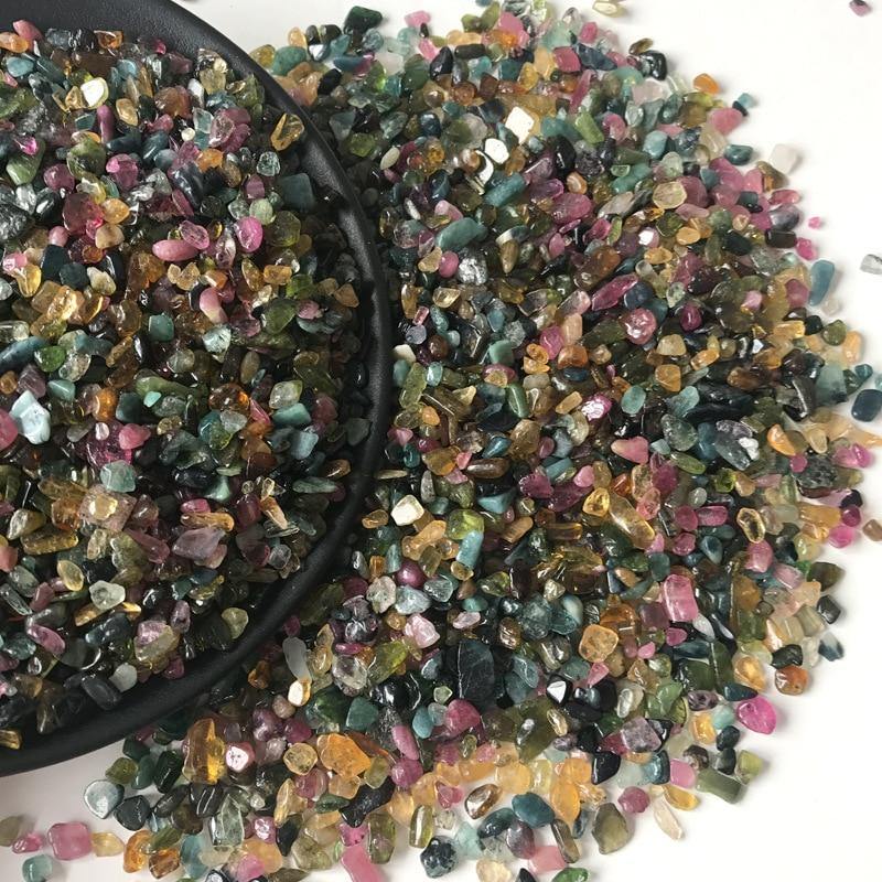 High Quality Colorful Tourmaline Gravel 5-7mm Chips -Wholesale Crystals