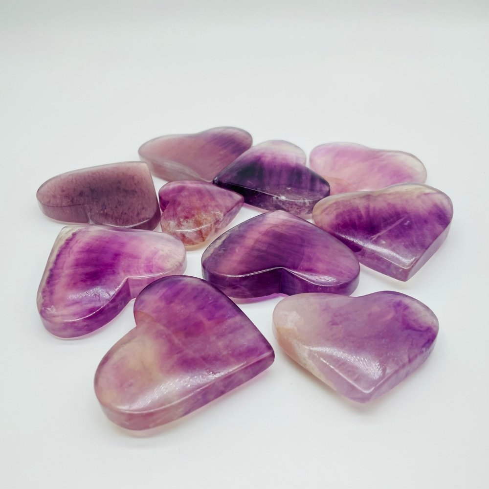 Purple Fluorite Heart Crystal Wholesale -Wholesale Crystals