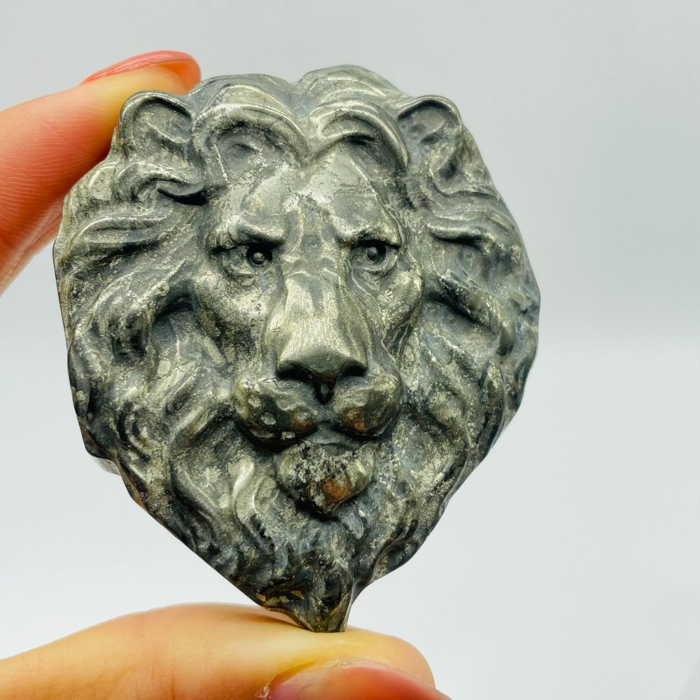 Pyrite Lion Head Carving Wholesale -Wholesale Crystals