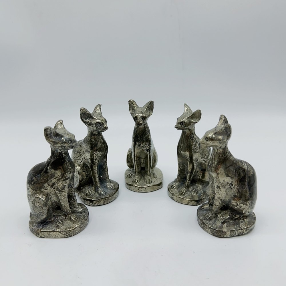 Pyrite Sphynx Hairless Cat Carving Animal Wholesale -Wholesale Crystals