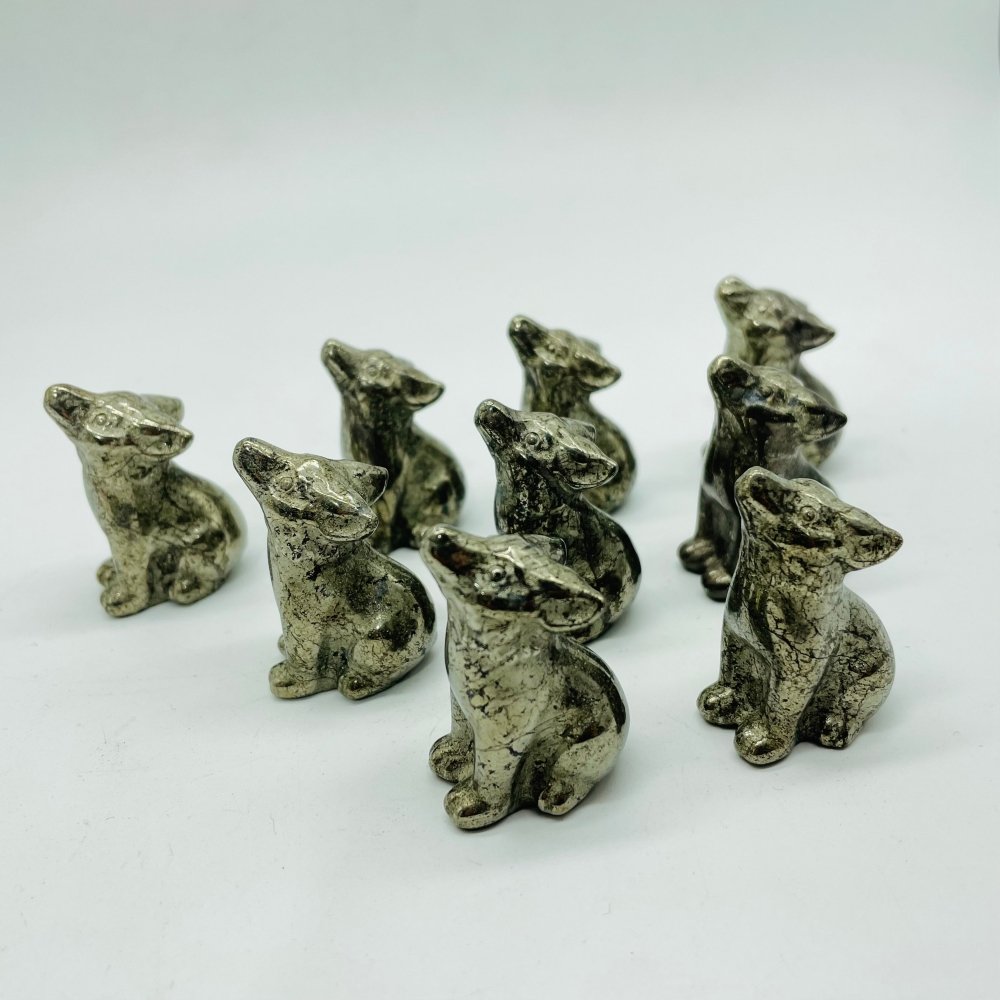 Pyrite Wolf Carving Wholesale -Wholesale Crystals