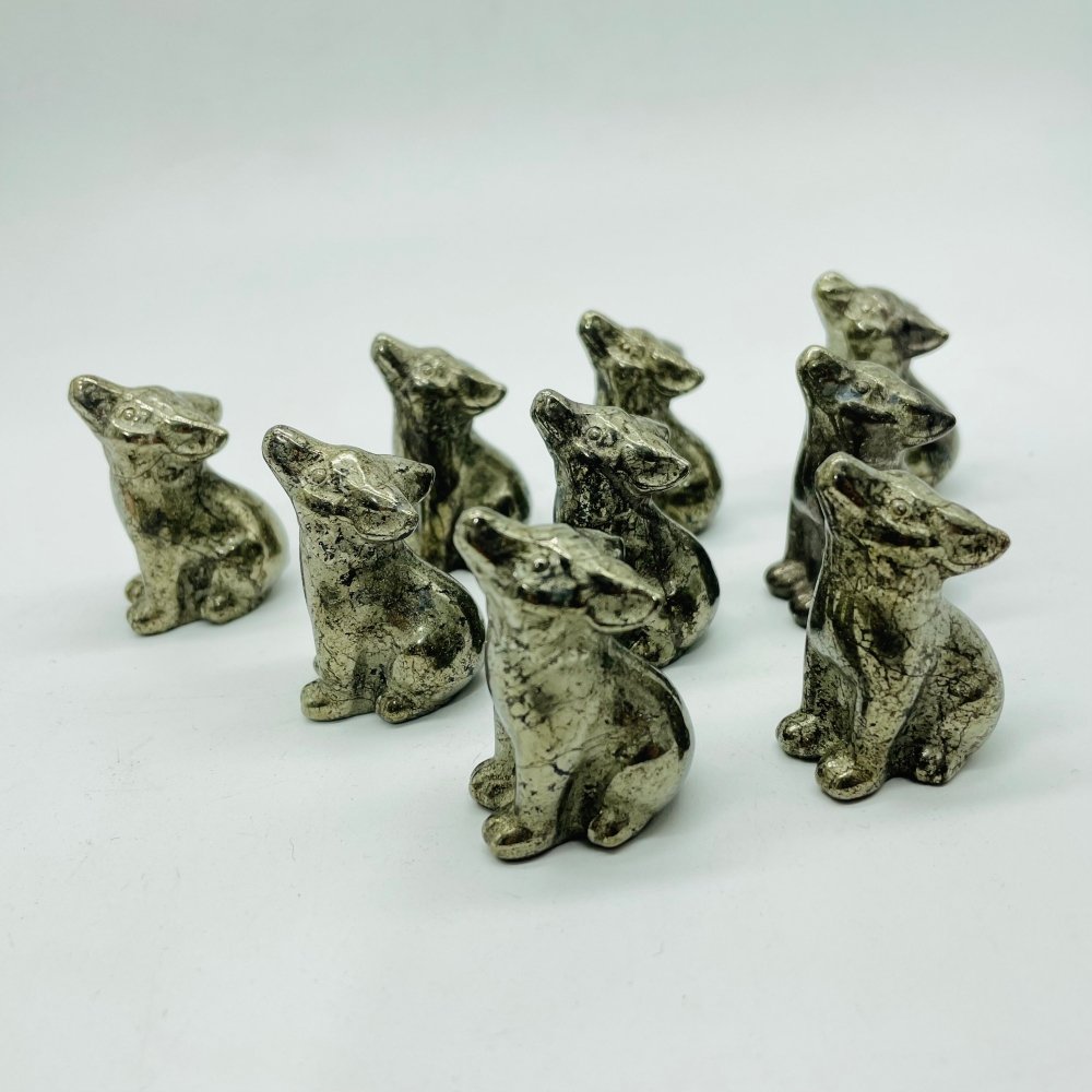 Pyrite Wolf Carving Wholesale -Wholesale Crystals