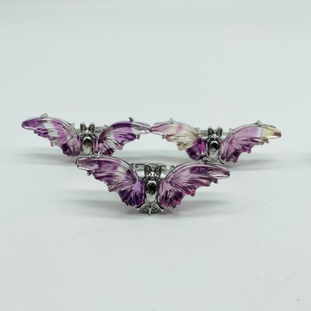 Rainbow Fluorite Bat Ring Wholesale -Wholesale Crystals