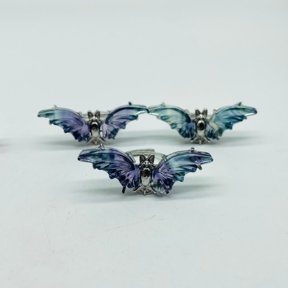 Rainbow Fluorite Bat Ring Wholesale -Wholesale Crystals