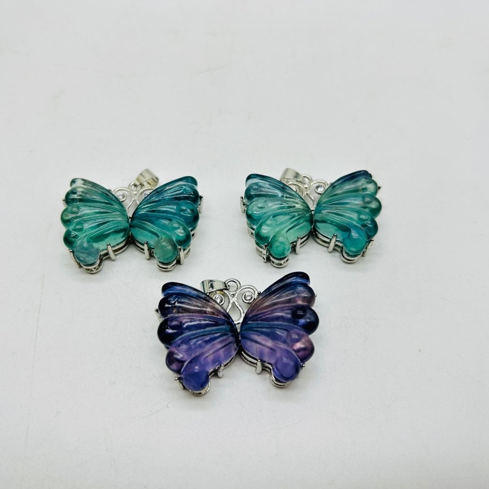 Rainbow Fluorite Butterfly Pendant Wholesale -Wholesale Crystals