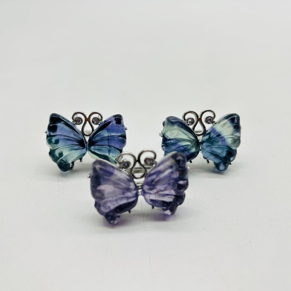 Rainbow Fluorite Butterfly Ring Wholesale -Wholesale Crystals