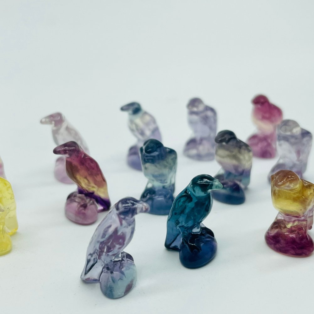 Rainbow Fluorite Crow Carving Crystals Wholesale -Wholesale Crystals