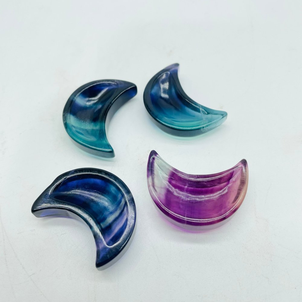 Rainbow Fluorite Heart Flower Moon Small Bowl Wholesale -Wholesale Crystals